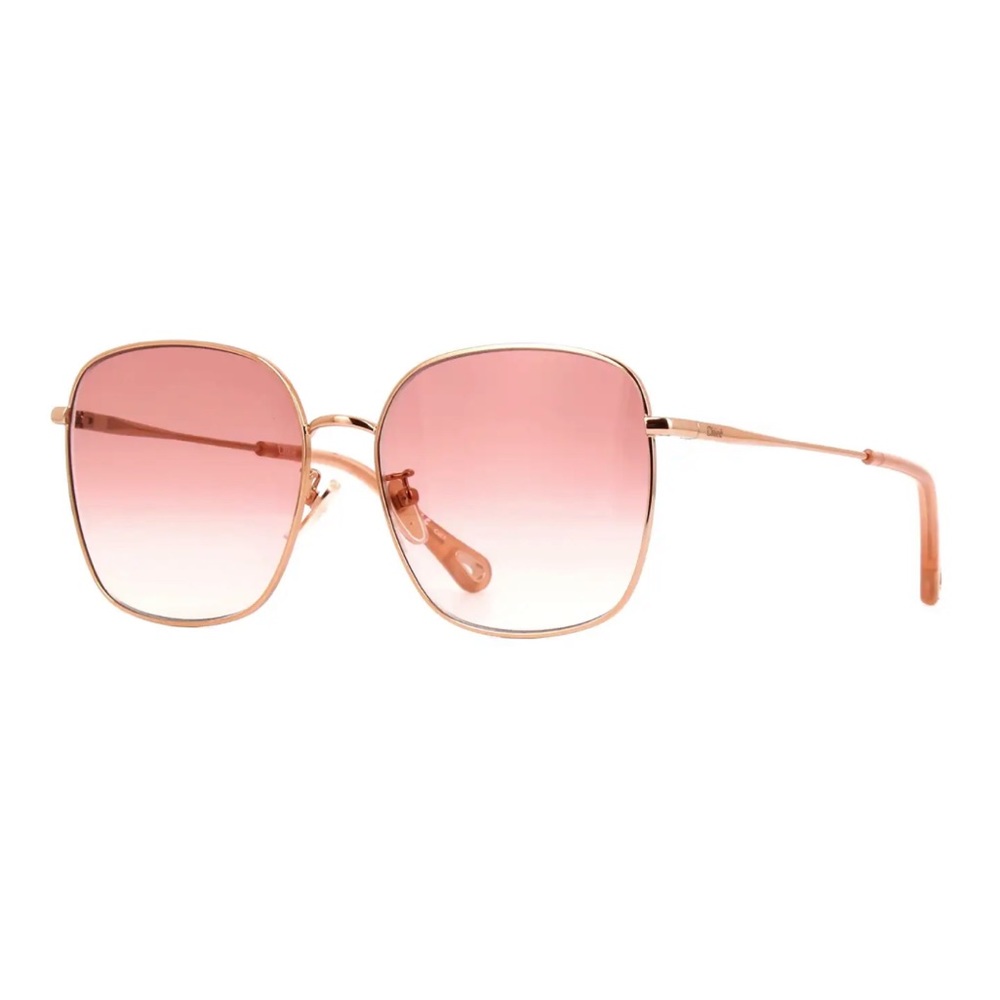 CHLOE ROSE GOLD GRADIENT OVERSIZED SQUARE SUNGLASSES CH0076SK - Picture 3 of 7